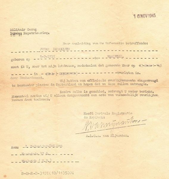 Bestand:Kennisgeving overlijden johan dalmaijer.jpg